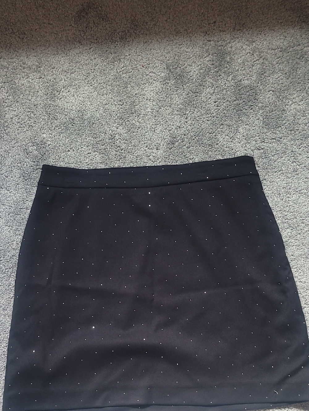 Nine West Black Mini Skirt with Subtle Sparkle Dots